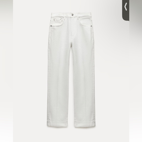 Zara Denim - Zara NWT White High Waist Cropped Bootcut jeans